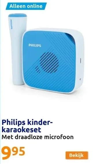 Action Philips kinder- karaokeset aanbieding