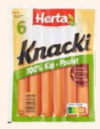 Colruyt Herta Knacki 6 stuks 210 g aanbieding