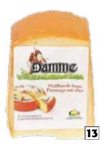 Colruyt Damme halfharde kaas blok 250 g aanbieding