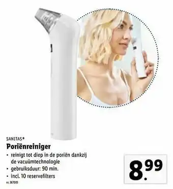 Lidl Sanitas poriënreiniger aanbieding