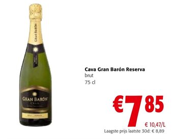 Colruyt Cava Gran Barón Reserva brut 75 cl aanbieding