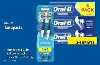Lidl Tandpasta 2+1 promopack aanbieding