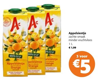 Colruyt Appelsientje zachte smaak minder vruchtvlees 1 L aanbieding