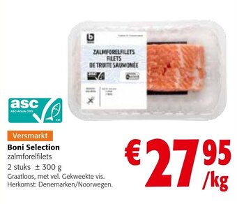 Colruyt Boni Selection zalmforelfilets aanbieding
