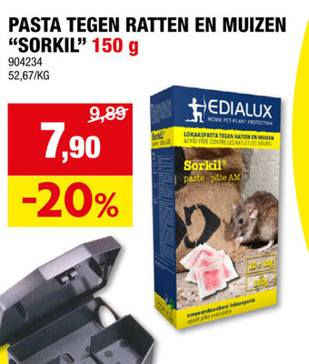 Hubo PASTA TEGEN RATTEN EN MUIZEN "SORKIL" 150 g aanbieding