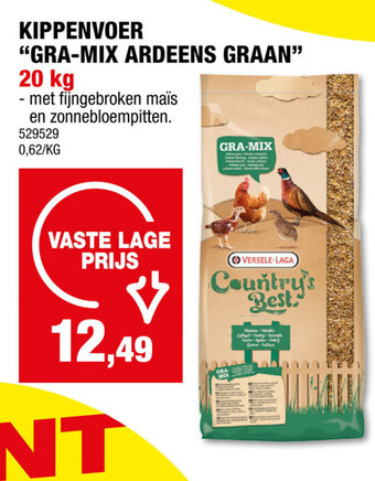 Hubo KIPPENVOER "GRA-MIX ARDEENS GRAAN" 20 kg aanbieding
