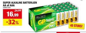 Hubo SUPER ALKALINE BATTERIJEN AA of AAA aanbieding
