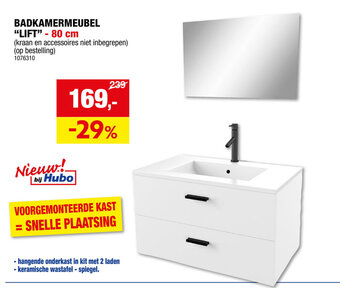 Hubo BADKAMERMEUBEL "LIFT" 80 cm aanbieding