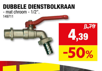 Hubo DUBBELE DIENSTBOLKRAAN aanbieding