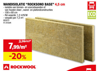 Hubo WANDISOLATIE "ROCKSONO BASE" 4,5 cm aanbieding