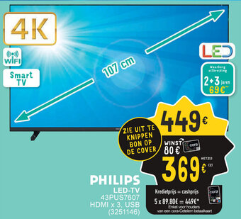 Cora PHILIPS LED-TV aanbieding