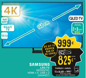 Cora SAMSUNG LED-TV aanbieding