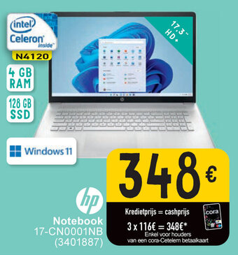 Cora Hp Notebook 17-CN0001NB aanbieding
