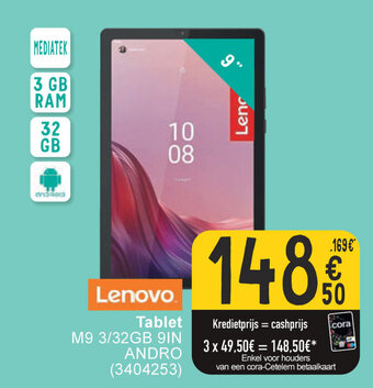 Cora Lenovo Tablet aanbieding