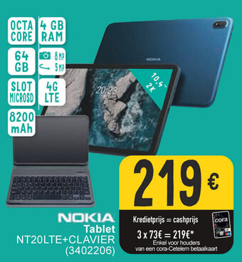Cora NOKIA Tablet aanbieding