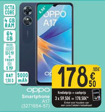 Cora Oppo Smartphone A17 aanbieding