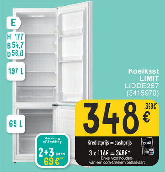 Cora Koelkast LIMIT aanbieding
