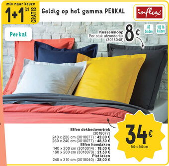 Cora Effen dekbedovertrek 200 x 200 cm aanbieding