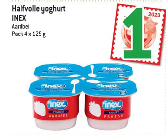 Smatch Halfvolle yoghurt INEX Aardbei Pack 4 x 125 g aanbieding