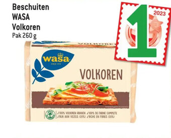 Smatch Beschuiten WASA Volkoren Pak 260 g aanbieding