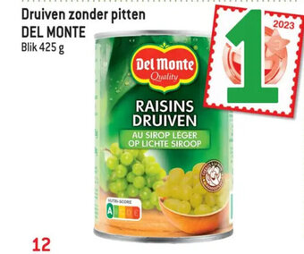 Smatch Druiven zonder pitten DEL MONTE Blik 425 g aanbieding