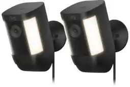 Coolblue Ring spotlight cam pro - plug in - zwart - 2-pack aanbieding