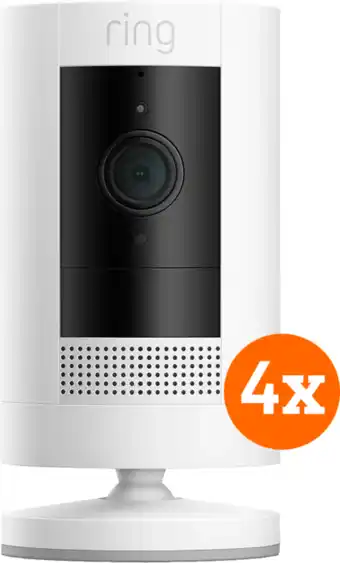 Coolblue Ring stick up cam battery - wit 4-pack aanbieding