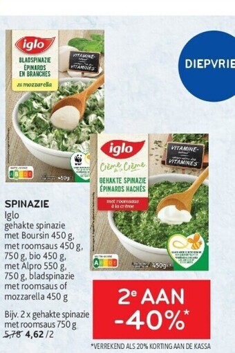 Alvo Spinazie aanbieding