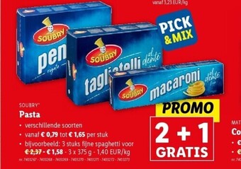 Lidl Pasta aanbieding