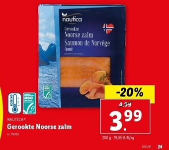 Lidl Gerookte noorse zalm aanbieding