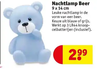 Kruidvat Nachtlamp Beer 9 x 14cm aanbieding