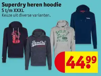 Kruidvat Superdry heren hoodie S t/m XXXL aanbieding