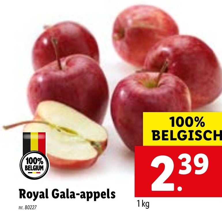 Royal galaappels 1kg promotie bij Lidl