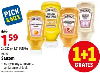 Lidl HEINZ Sauzen 2x220g aanbieding