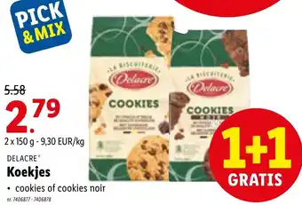 Lidl DELACRE Koekjes 2x150g aanbieding