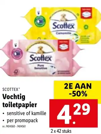Lidl SCOTTEX Vochtig toiletpapier aanbieding