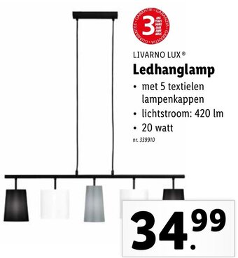 Lidl LIVARNO LUX Ledhanglamp aanbieding