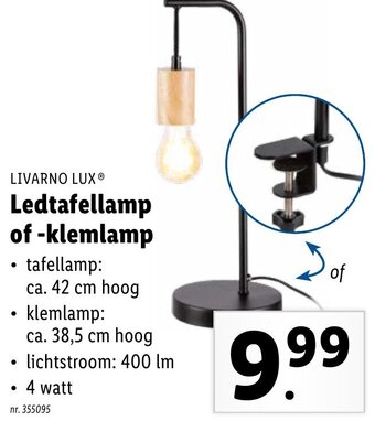 Lidl LIVARNO LUX Ledtafellamp of-klemlamp aanbieding
