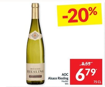Intermarché AOC Alsace Riesling 75 cl aanbieding