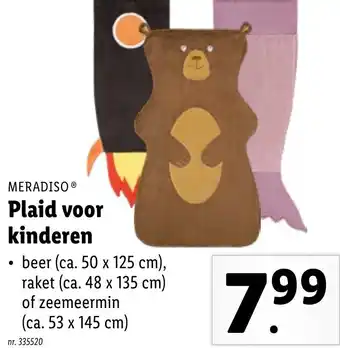 Lidl MERADISO Plaid voor kinderen aanbieding