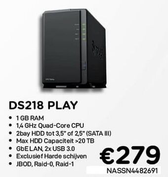 Syno ds218 play