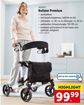 Lidl RIDDER Rollator premium aanbieding