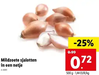 Lidl Mildzoete sjalotten in een netje 500g aanbieding