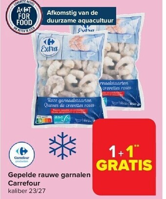 Carrefour Gepelde rauwe garnalen carrefour aanbieding