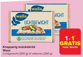 Carrefour Knapperig knäckebröd wasa aanbieding