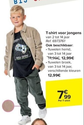 Carrefour T-shirt voor jongens aanbieding