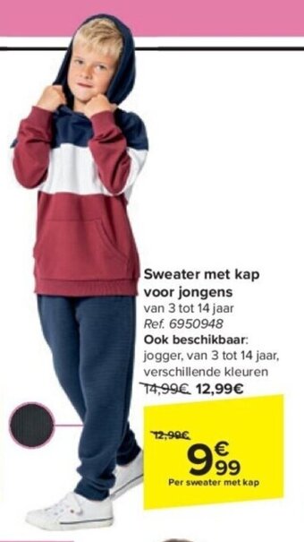 Carrefour Sweater met kap voor jongens aanbieding