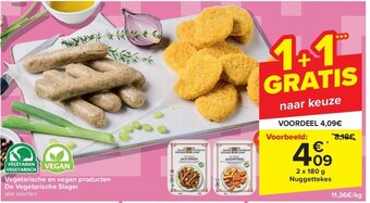 Carrefour Vegetarische en vegan producten De Vegetarische Slager 2 x 180 VEGAN aanbieding