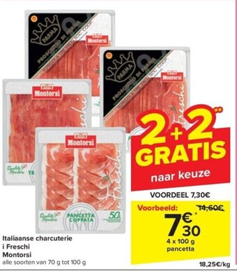 Italiaanse charcuterie i Freschi Montorsi 4 x 100 g