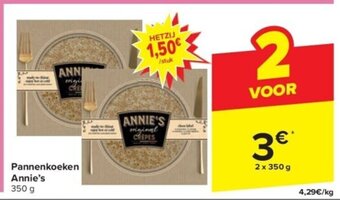 Carrefour Pannenkoeken Annie's 2 x 350 g aanbieding